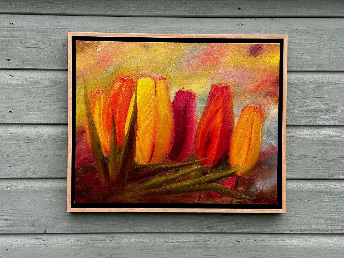 ORIGINAL Painting - Yellow Tulips