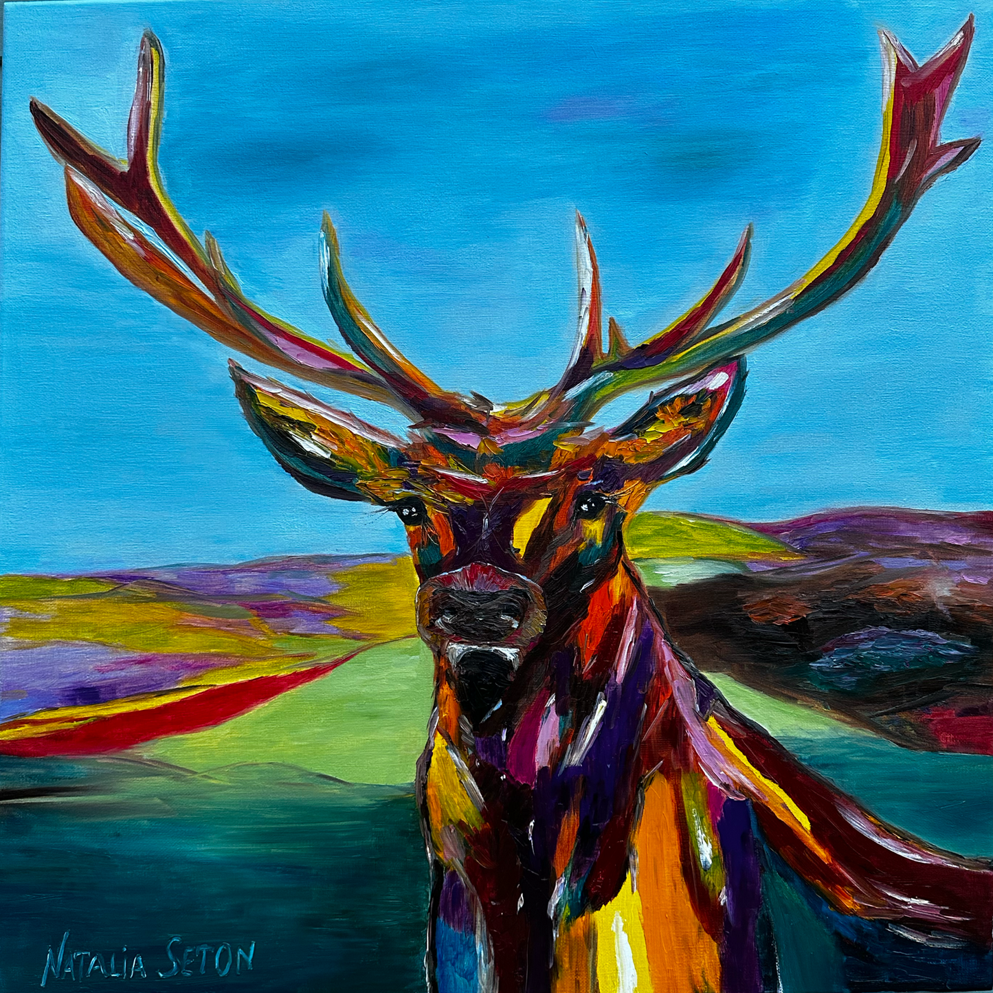 ORIGINAL Painting - Summer Stag