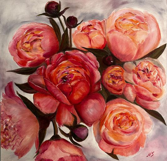 ORIGINAL Painting - Blushing Blooms