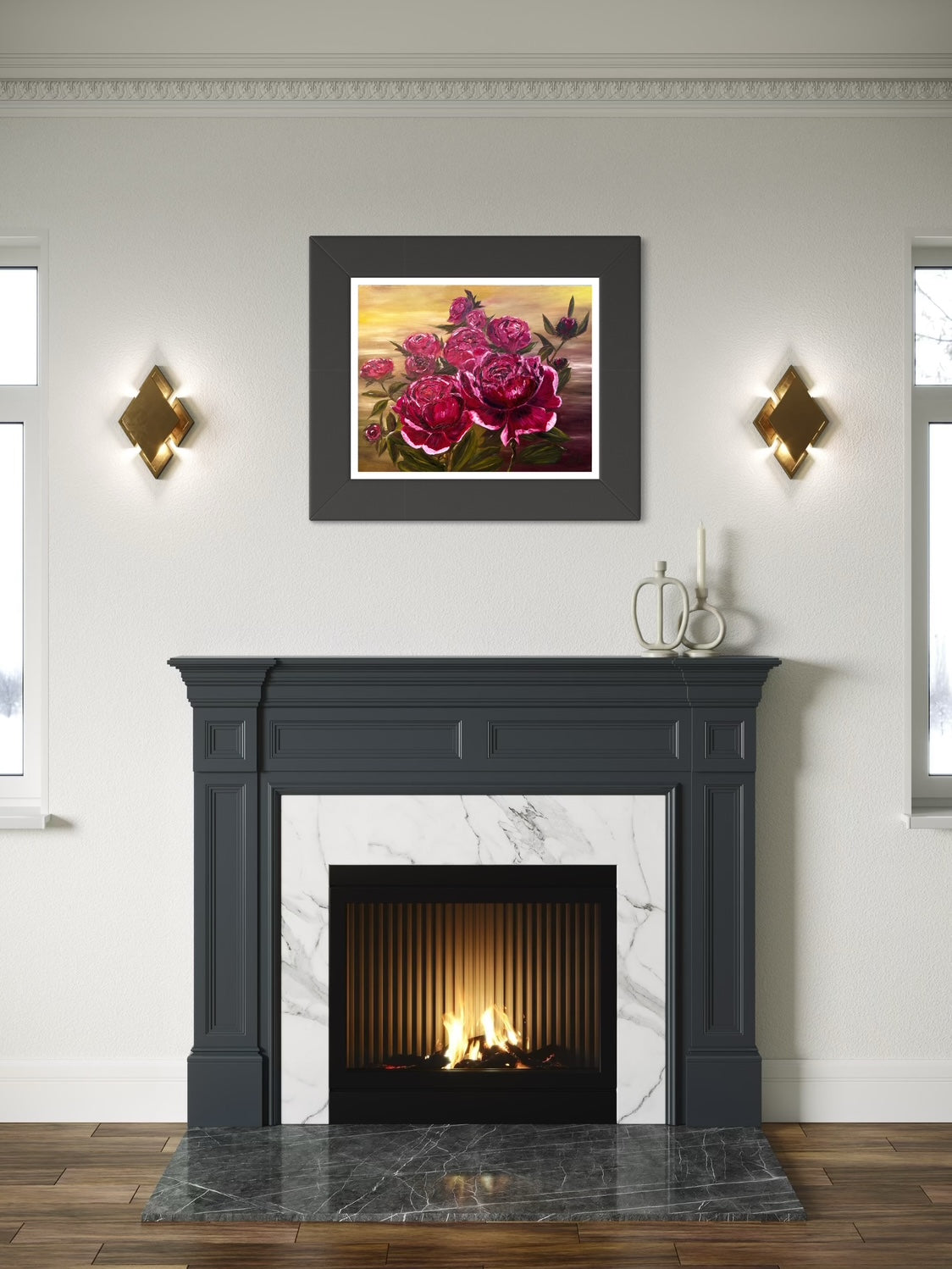 ORIGINAL Painting - Peony Serenade