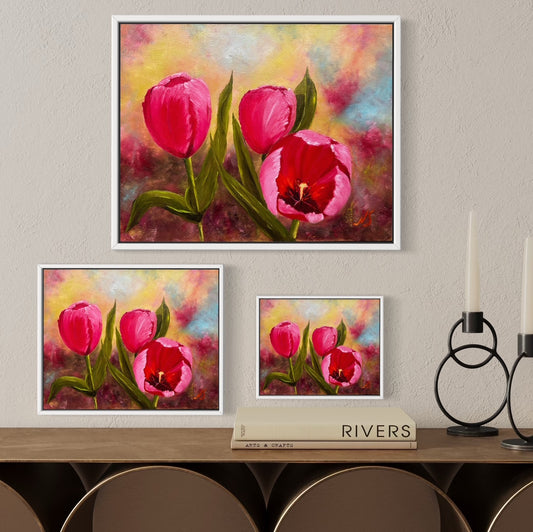 PRINT - Blushing Tulips