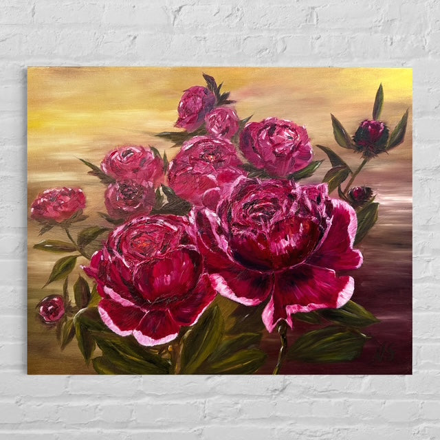 ORIGINAL Painting - Peony Serenade